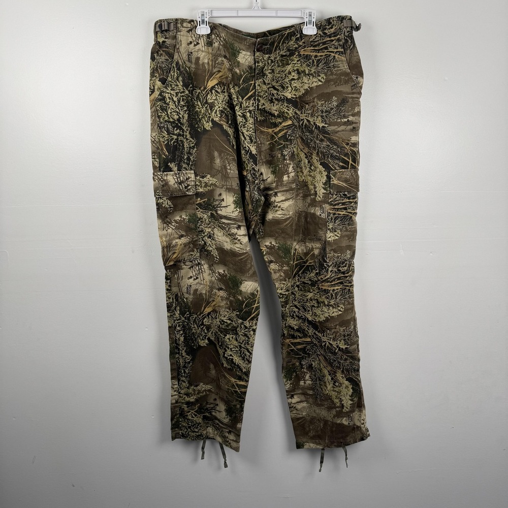 Cabelas Pants Mens 46 (45x31) Camo Hunting Outdoor Cargo Drawstring Hem
